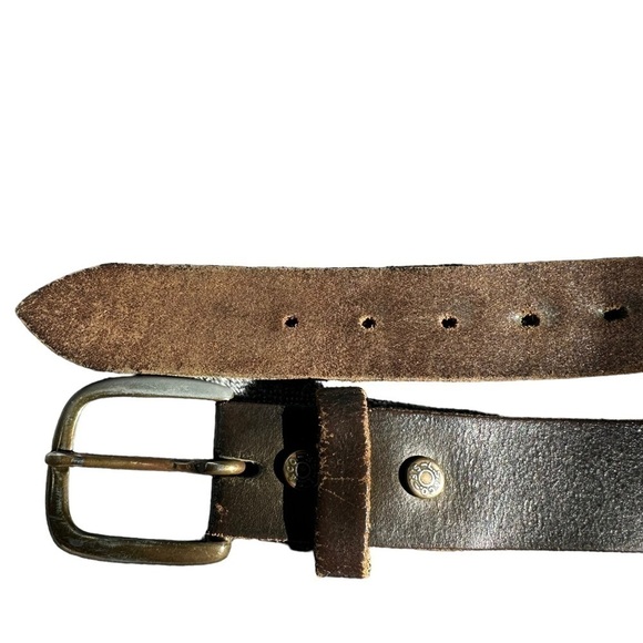 Vtg Mens Levi's Belt Split CowhideUSA Sz 38/85 Distressed Grunge Paint Work‌‌‌ - Picture 2 of 12